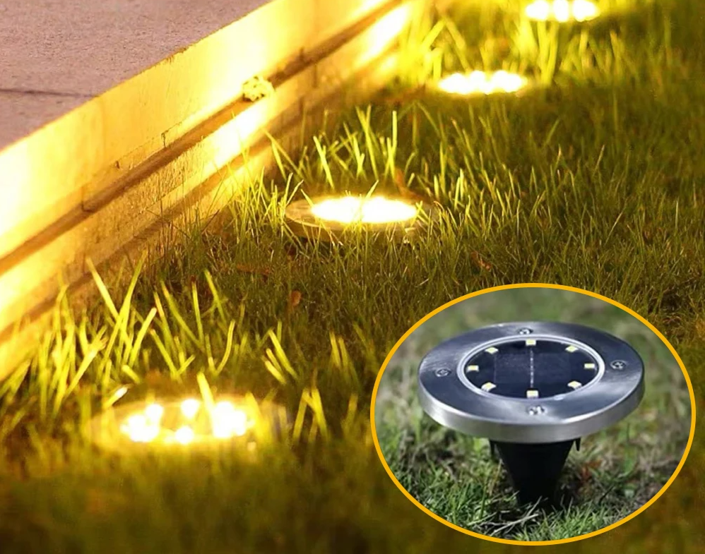 Solvique Ground Light Set – Solar LED Path Lights | Waterproof Outdoor Lighting for Gardens, Walkways & Steps