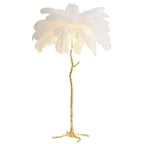Nordic Ostrich Feather Floor Lamp – Luxury Statement Lighting with Soft Ambient Glow