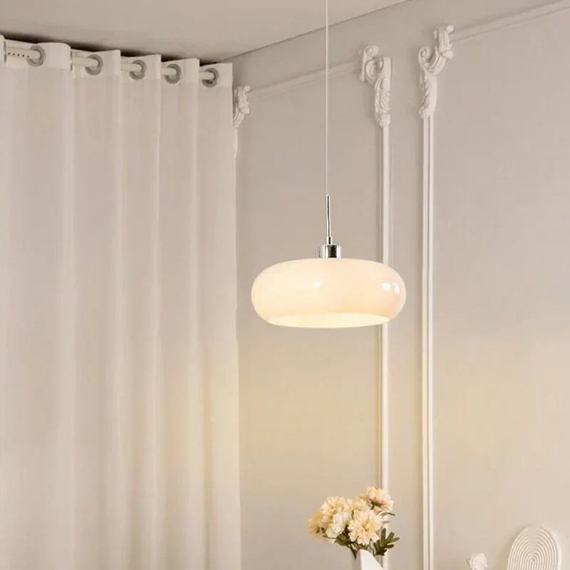 Sculpted Glass Pendant Light – Modern LED Ceiling Lamp | Contemporary Ambient Interior Lighting