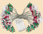 LumiWeih LED Christmas String Lights – Snowman, Christmas Tree & Santa Fairy Lights for Festive Indoor Décor