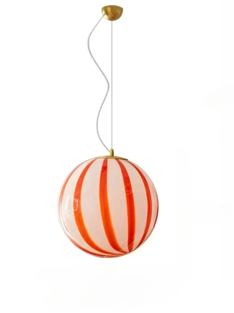Coloured Glass Globe Pendant Light – Modern E26 Ceiling Lamp | Designer Ambient Lighting | Elegant Contemporary Statement