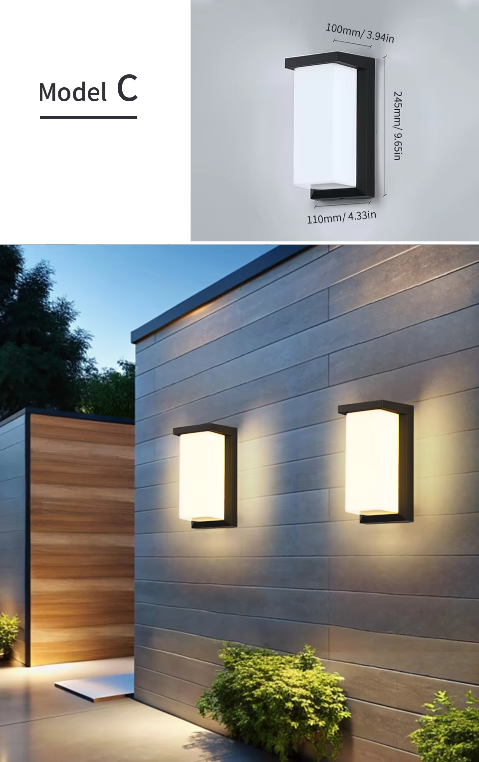 SENSOLUX Radar Motion Sensor LED Outdoor Wall Light – Smart Outdoor Security Lighting | IP65 Weatherproof