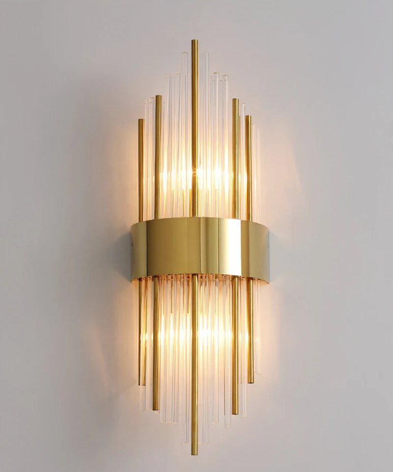 NoirÉclat Crystal Wall Light – Luxury Gold & Black LED Wall Lamp | Modern Nordic Accent Lighting