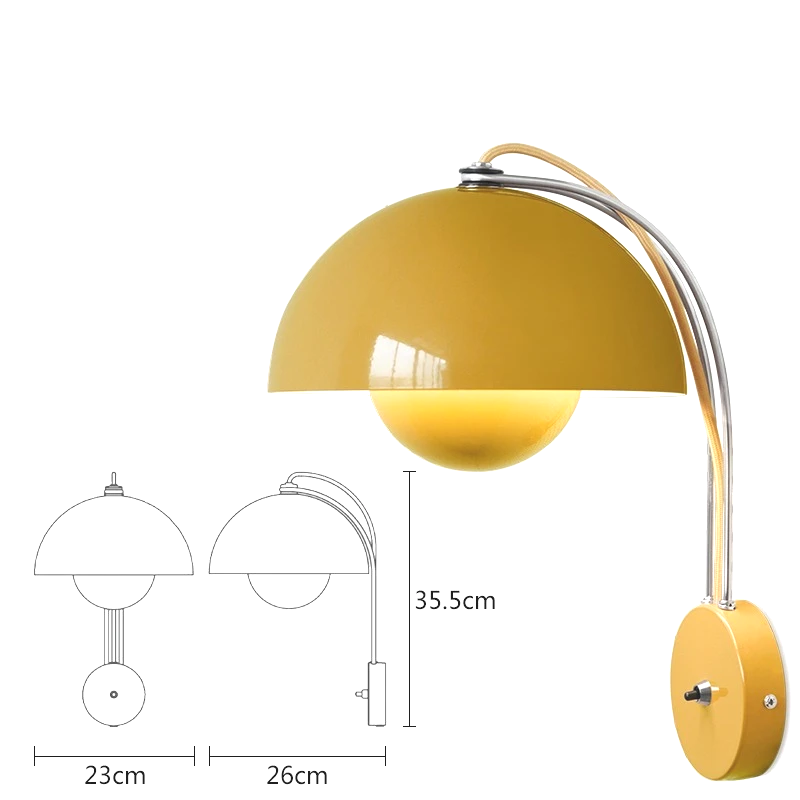 Nordic Bud LED Wall Light – Contemporary E26 Wall Lamp | Soft Ambient Lighting | Modern Interior Accent
