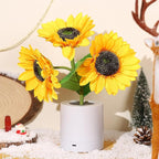 SunBloom LED Table Lamp – Rechargeable Sunflower Light | Decorative Ambient Lighting for Modern Interiors