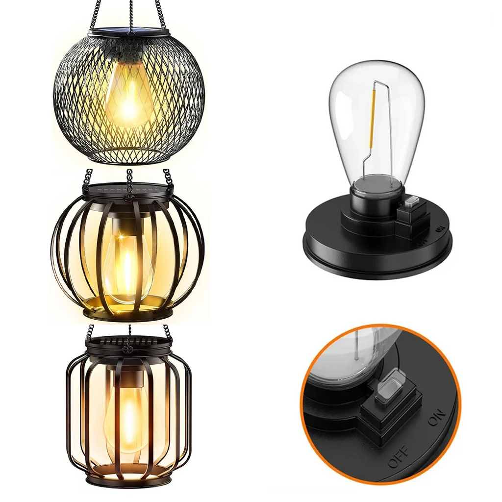 Solastra Lantern Light – Solar LED Garden Lantern | Decorative Outdoor Hanging Light with Warm Ambient Glow