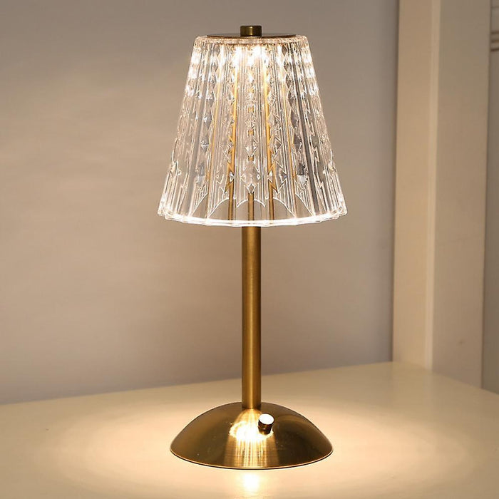 Aurielle Crystal Table Lamp – Rechargeable LED Lamp with Crystal Finish | Dimmable Cordless Ambient Lighting