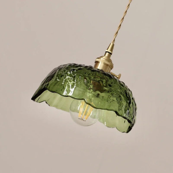 Brass Glass Pendant Light – Modern Elegant Hanging Lamp | Contemporary Ambient Interior Lighting