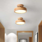 Nordelle Wood LED Ceiling Light – Modern Flush Mount Lamp | Scandinavian Natural Interior Lighting