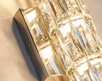 Crystal Luxe LED Wall Light – Stainless Steel Wall Lamp with Clear Glass Shade | Contemporary Ambient Lighting | Elegant Interior Feature