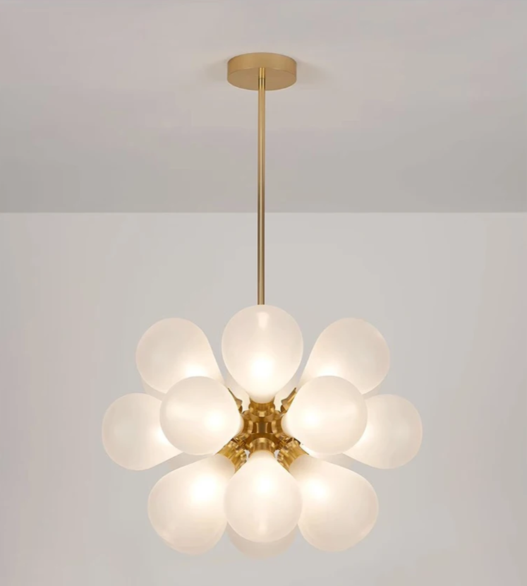 Luxury Bubble Glass Chandelier – Contemporary G9 Pendant Light | Statement LED Ceiling Fixture | Elegant Interior Centrepiece