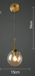 Nordelle Globe Wall Light – Scandinavian Glass Wall Lamp | Modern Ambient Lighting | Minimalist Interior Elegance
