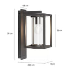 Ferda Outdoor Wall Light – Modern Exterior Wall Lamp with Glass Diffuser