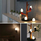 Magpie Wooden LED Smart Sensor Rechargeable Table Lamp – Interactive Lighting with Smart Motion Detection