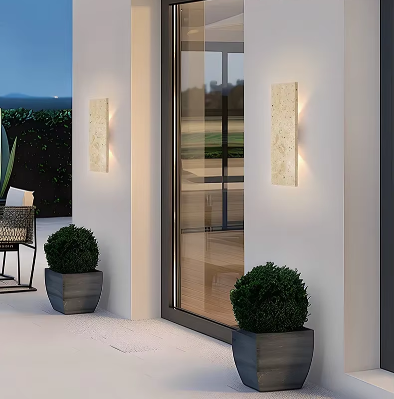 StoneAura LED Wall Light – Waterproof Natural Stone Indoor & Outdoor Wall Lamp | Dimmable Architectural Lighting