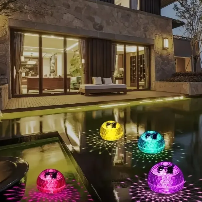 SOLAFLARE Floating Solar Pool Lights – Waterproof RGB Solar Lighting | IP65 Outdoor Water Illumination
