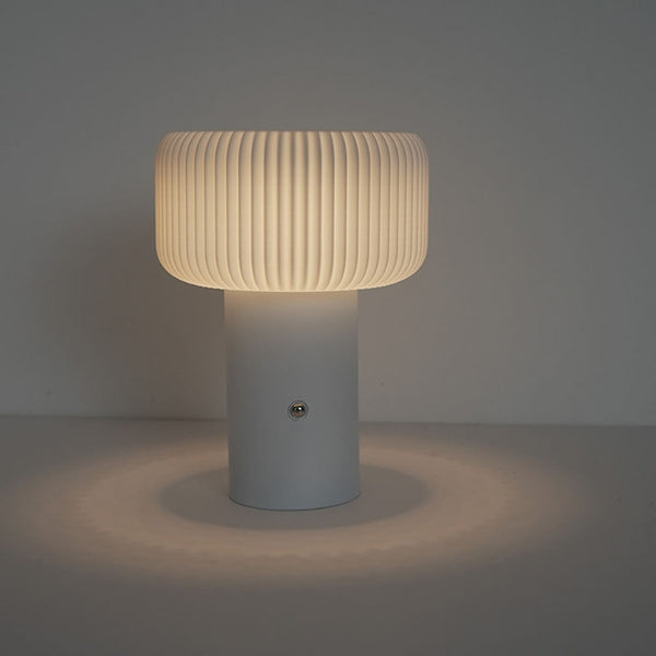 MushLume Rechargeable Night Light – Dimmable Mushroom Table Lamp | Modern Ambient LED Lighting