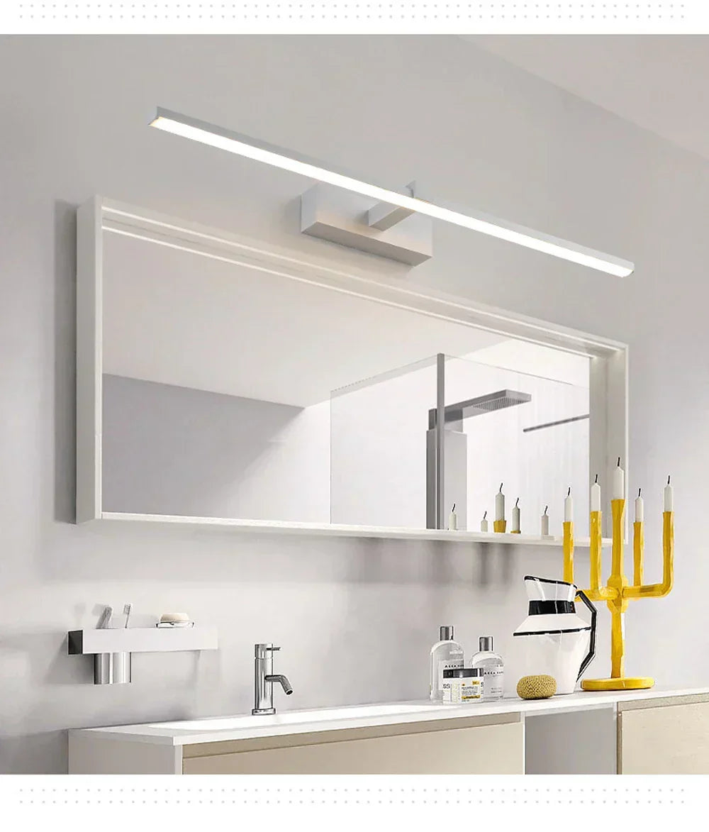 AuraLine LED Mirror Wall Light – Modern Bathroom Lighting | 3 Colour Temperature Vanity Lamp