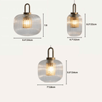 Tosqa Pendant Light – Ribbed Glass Hanging Lamp | Modern Ambient Interior Lighting