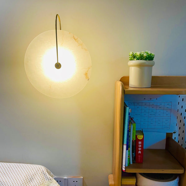Luna Alabaster LED Wall Light – Luxury Stone Effect Sconce | Modern Ambient Lighting
