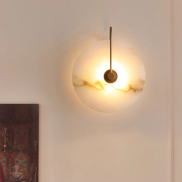 Luna Alabaster LED Wall Light – Luxury Stone Effect Sconce | Modern Ambient Lighting