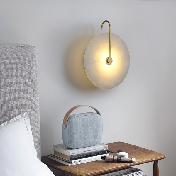 Luna Alabaster LED Wall Light – Luxury Stone Effect Sconce | Modern Ambient Lighting
