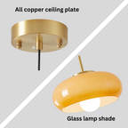 Copper & Glass Chandelier – Vintage Modern Ceiling Light | Elegant Ambient Interior Lighting