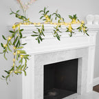 Olive Glow LED Garland – Mediterranean Lighted Branch | Warm White Decorative Fairy Lights