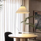 Nordic Plissé Cream Pendant Light – Scandinavian Pleated Hanging Lamp | Elegant Minimalist Ceiling Lighting