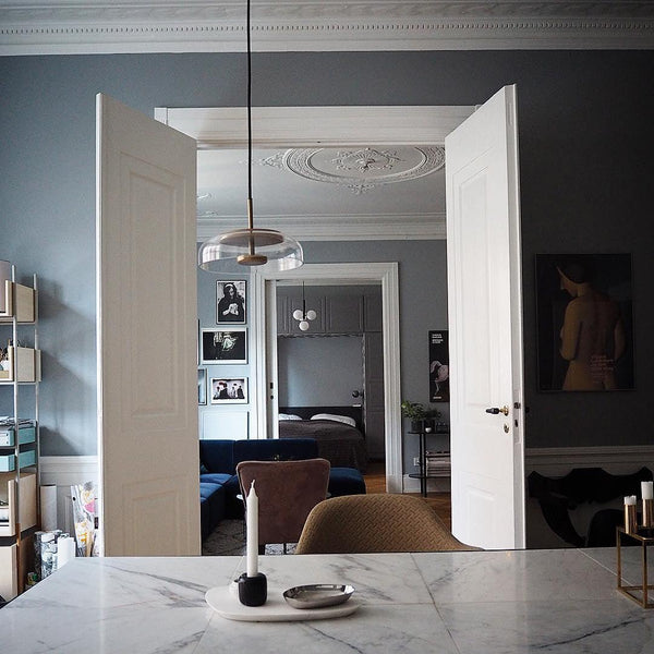 Solara Brass Pendant Light – Modern Glass LED Hanging Lamp | Elegant Ambient Interior Lighting
