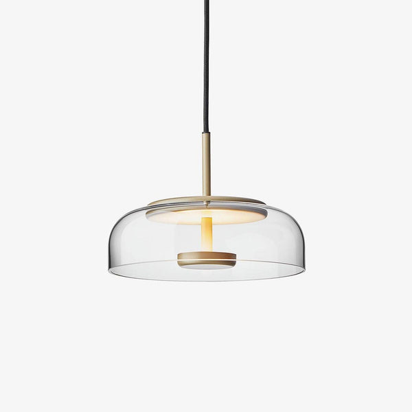 Solara Brass Pendant Light – Modern Glass LED Hanging Lamp | Elegant Ambient Interior Lighting