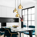 Modern Glass Pendant Light – Adjustable Metal Hanging Lamp | Minimalist Urban Interior Lighting
