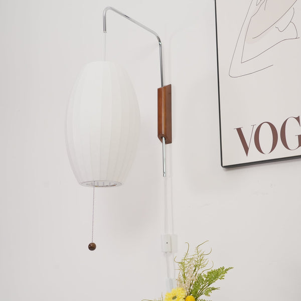 Nelson Walnut Wall Light – Mid-Century Modern Sconce | Designer Ambient Lighting