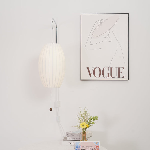 Nelson Walnut Wall Light – Mid-Century Modern Sconce | Designer Ambient Lighting