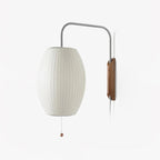 Nelson Walnut Wall Light – Mid-Century Modern Sconce | Designer Ambient Lighting