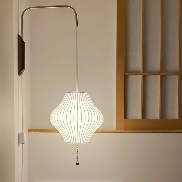 Nelson Walnut Wall Light – Mid-Century Modern Sconce | Designer Ambient Lighting