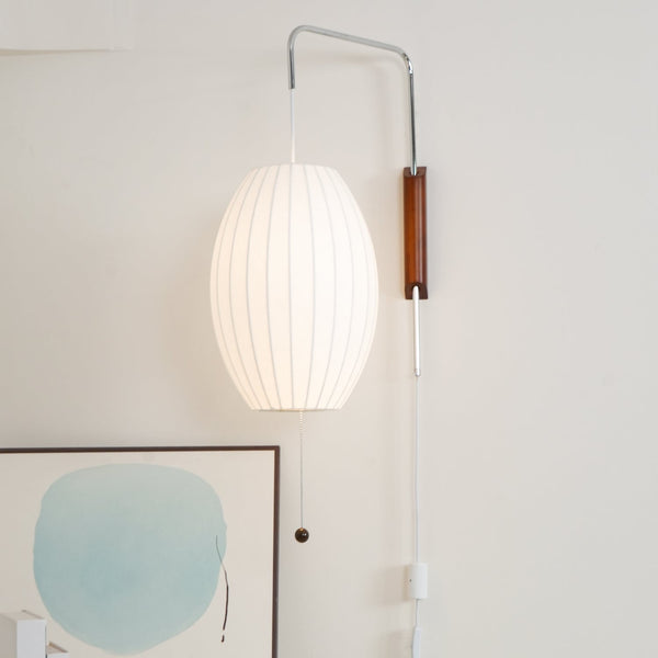 Nelson Walnut Wall Light – Mid-Century Modern Sconce | Designer Ambient Lighting