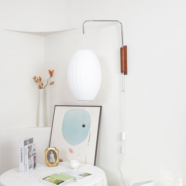 Nelson Walnut Wall Light – Mid-Century Modern Sconce | Designer Ambient Lighting