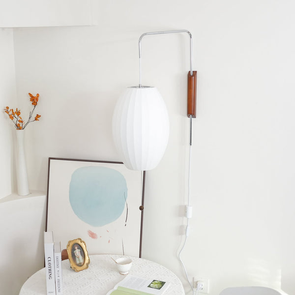 Nelson Walnut Wall Light – Mid-Century Modern Sconce | Designer Ambient Lighting