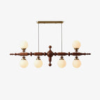 Cambridge Wood Chandelier – Rustic Modern Glass Ceiling Light | Timeless English Interior Lighting