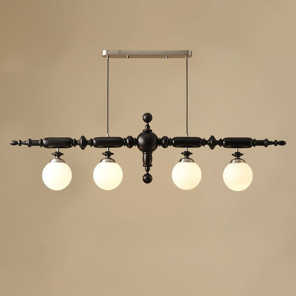 Cambridge Wood Chandelier – Rustic Modern Glass Ceiling Light | Timeless English Interior Lighting