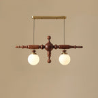 Cambridge Wood Chandelier – Rustic Modern Glass Ceiling Light | Timeless English Interior Lighting