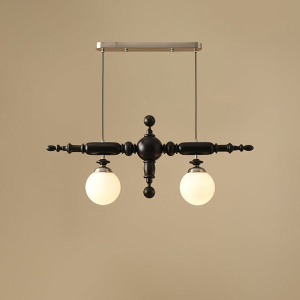 Cambridge Wood Chandelier – Rustic Modern Glass Ceiling Light | Timeless English Interior Lighting