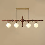 Cambridge Wood Chandelier – Rustic Modern Glass Ceiling Light | Timeless English Interior Lighting
