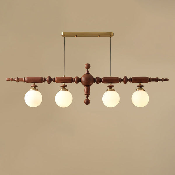 Cambridge Wood Chandelier – Rustic Modern Glass Ceiling Light | Timeless English Interior Lighting