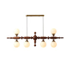 Cambridge Wood Chandelier – Rustic Modern Glass Ceiling Light | Timeless English Interior Lighting