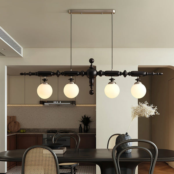 Cambridge Wood Chandelier – Rustic Modern Glass Ceiling Light | Timeless English Interior Lighting