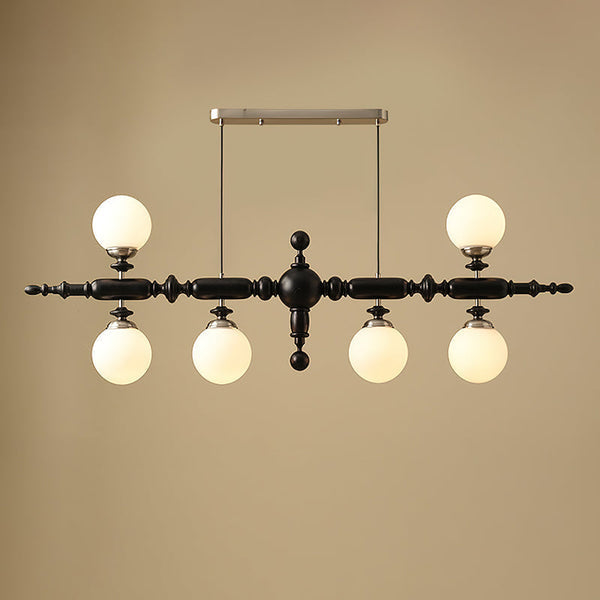 Cambridge Wood Chandelier – Rustic Modern Glass Ceiling Light | Timeless English Interior Lighting