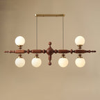 Cambridge Wood Chandelier – Rustic Modern Glass Ceiling Light | Timeless English Interior Lighting