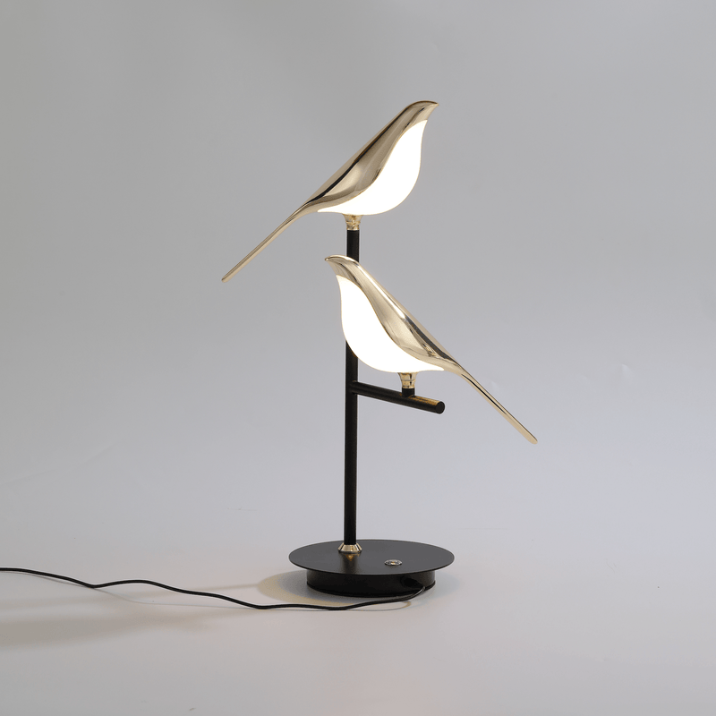 BirdLamp – Designer LED Table Lamp with Elegant Golden Bird Design